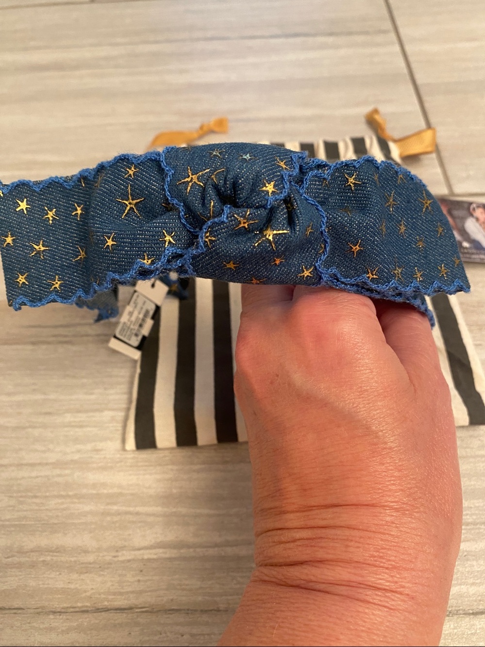 NWT Lele Sadoughi Shirley Starry Sky Headband Indigo blue - Picture 2 of 5